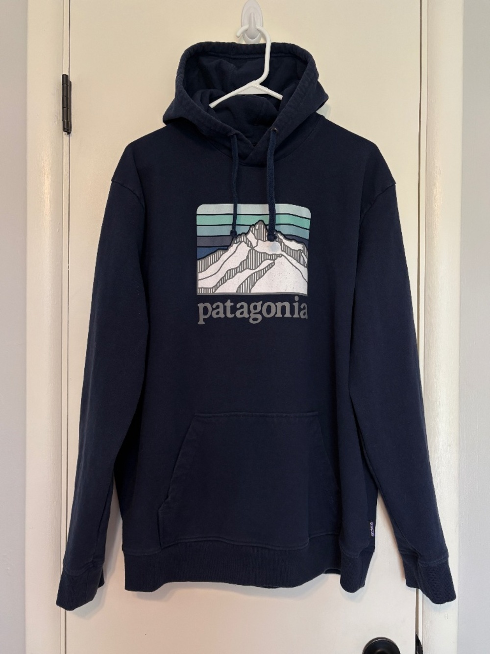 Patagonia #39584 Men's Line Logo Ridge Uprisal Hoody/Hoodie Sweatshirt XL Blue